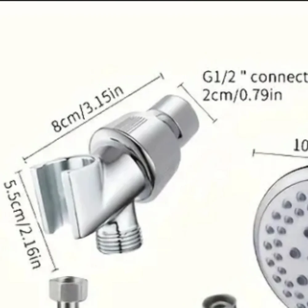 >Bundle  Silver Shower Hose And Shower Adapter And More